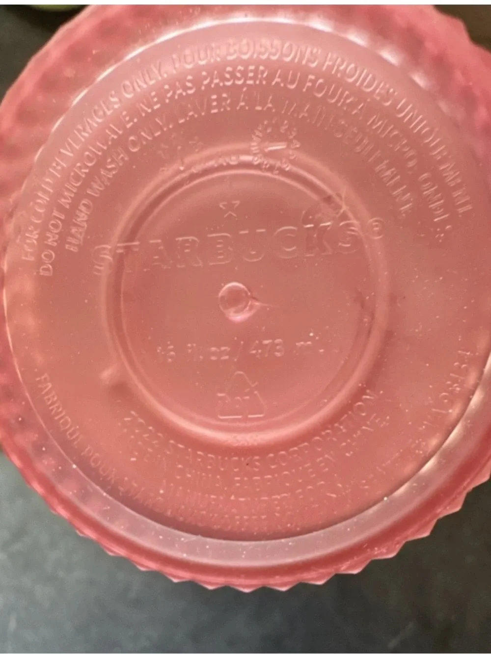 Starbucks Coral Textured Reusable Cup with Straw
